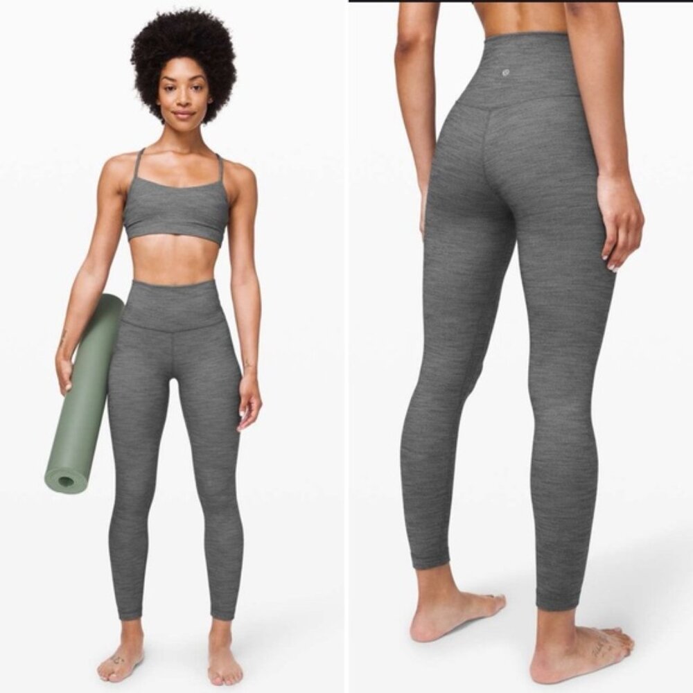 Lululemon Align High Rise Pant II 25” Mini Heathered Herringbone Size 4